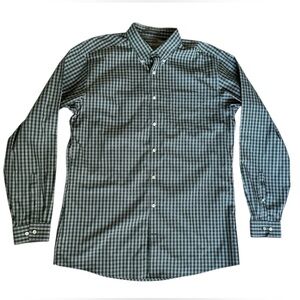 Eddie Bauer Men's Plaid Shirt - Black and White